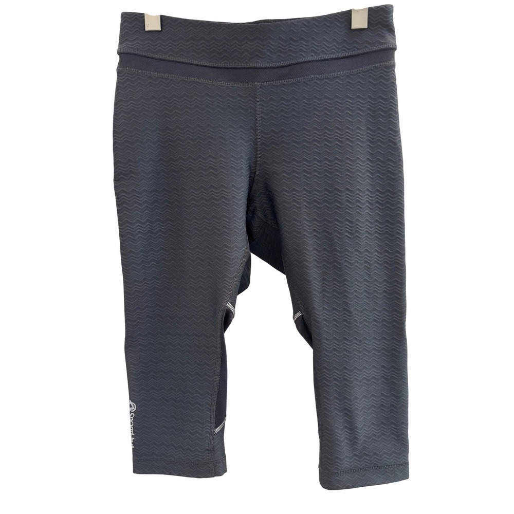 SportHill Capri Leggings Running Hiking Small Black SwiftDry Ultra Textured